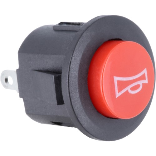 Runder hupentaster 12v - 12v, rot